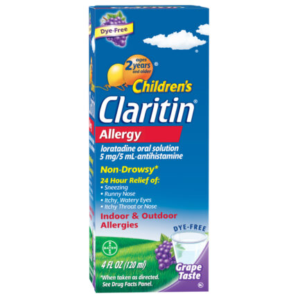 Claritin, Children'S Allergy Oral Solution Dye-Free Grape, Case Of 6, 4 Fl Oz