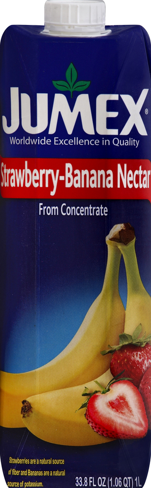 Jumex, Strawberry Banana Nectar, Case Of 12, 33.8 Fl Oz