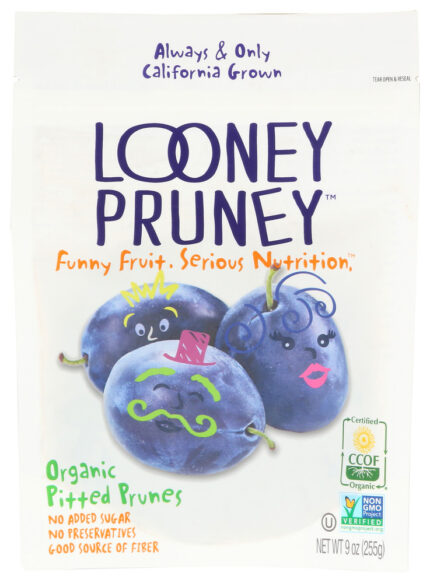 Looney Pruney Prunes Pitted Organic 9 Oz