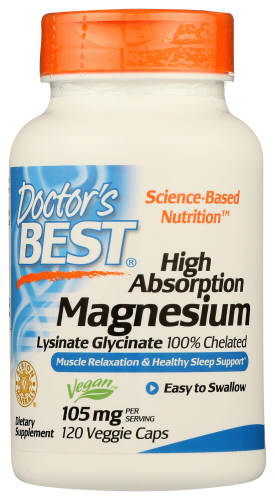 Doctors Best Magnesium Lysinate Glycnt 120 Vc