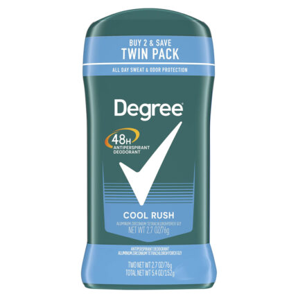 Degree, Men Original Antiperspirant Deodorant Cool Rush, Case Of 6, 5.4 Oz