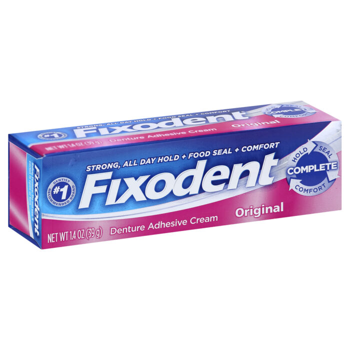 Fixodent, Denture Adhesive Cream, Case Of 6, 1.4 Oz - Image 1