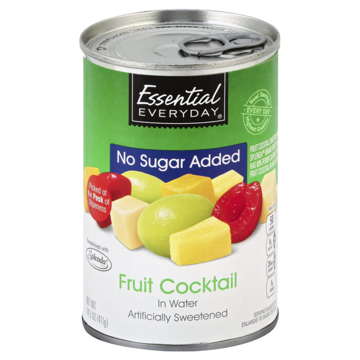 Essential Everyday, No Sugar Added Fruit Cocktail, Case Of 24, 14.5 Oz - Image 1