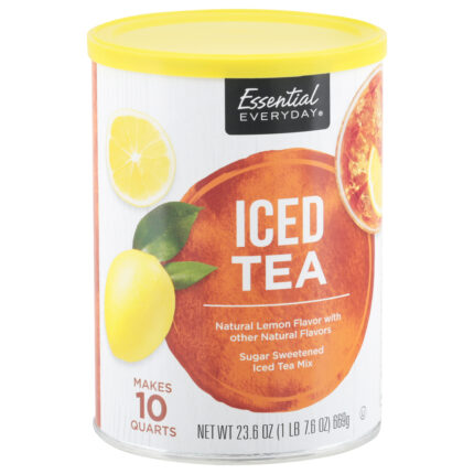Essential Everyday, Sugar Sweetened Lemon Flavor Iced Tea Mix, Case Of 6, 23.6 Oz