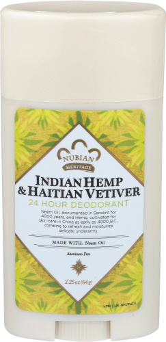 Nubian Heritage Deodorant Ind Hemp Vetivr 2.25 Oz