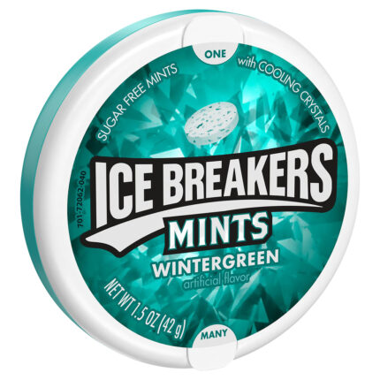 Ice Break, Wintergreen Sugar Free Mint Candy Tin, Case Of 8, 1.5 Oz