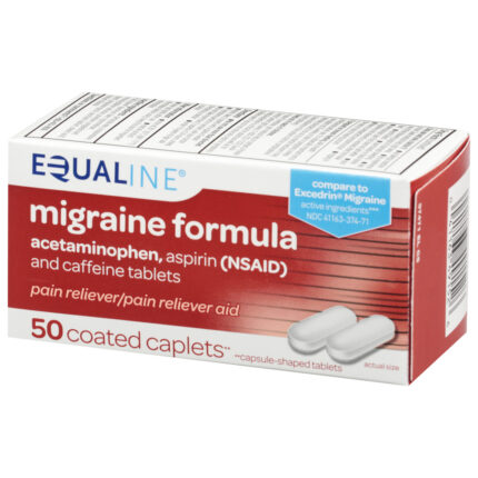 Equaline, Migraine Formula Coated Caplets, Case Of 6, 50 Ct