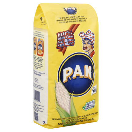 P.A.N., Pre Cooked White Corn Meal, Case Of 4, 5 Lb