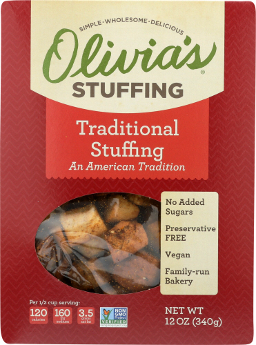 Olivias Croutons Stuffing Traditional 12 Oz