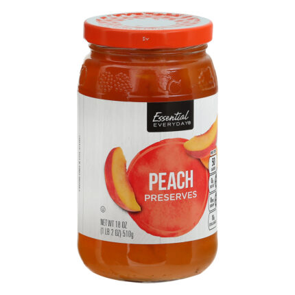 Essential Everyday, Peach Preserves, Case Of 12, 18 Oz