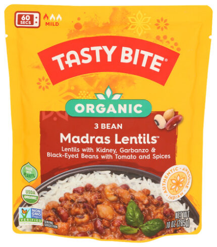Tasty Bite Madras Lentils 3Bn Entree 10 Oz