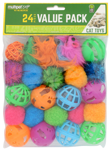 Multipet Toy Cat Value Pk 24Pc 1 Ea