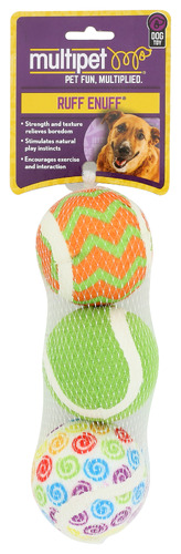 Multipet Toy Dog Tennis Ball 3Pk 1 Ea