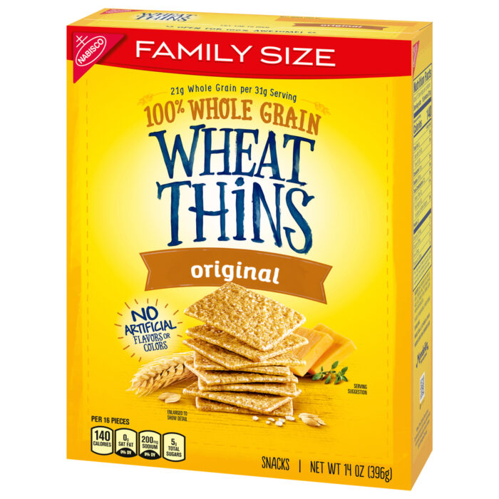 Wheat Thins, Original Crackers Family Size, Case Of 6, 14 Oz - Image 1