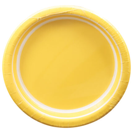 Sensations, Yellow Soft Plates, Case Of 12, 10 Ct