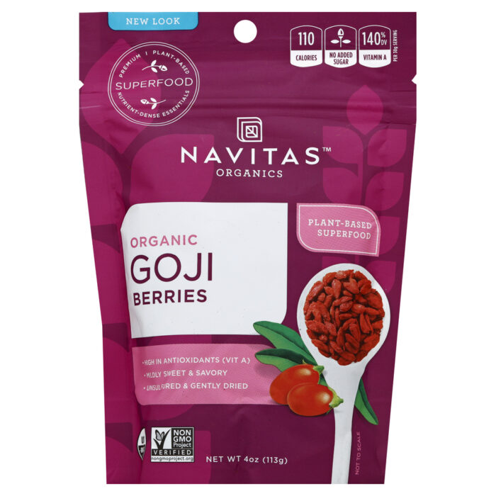 Naviog Goji Berries,Og2,Sun-Drd 4 Oz - Image 1