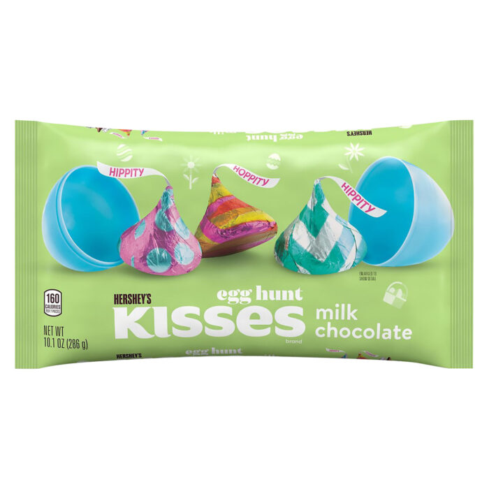 Hershey'S, Kisses Milk Chocolate Egg Hunt Candy Easter Bag, Case Of 16, 10.1 Oz - Image 1