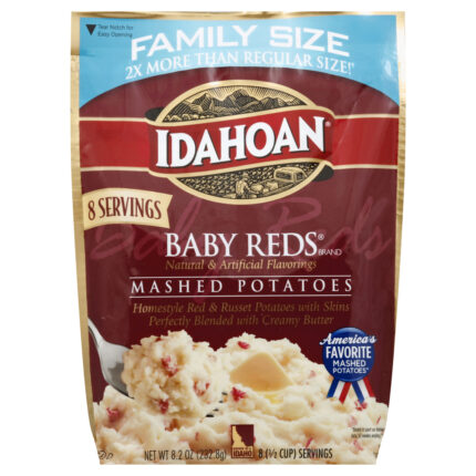 Idahoan, Baby Reds Mashed Potatoes Family Size Pouch, Case Of 8, 8.2 Oz