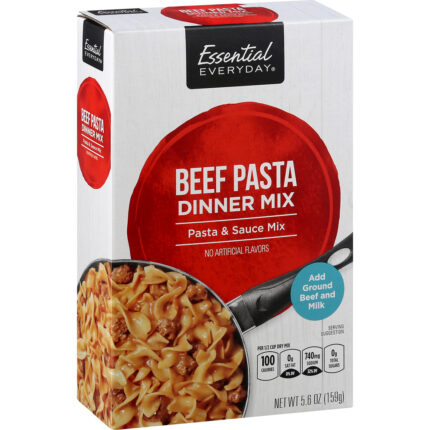 Essential Everyday, Beef Pasta Dinner Mix, Case Of 12, 5.6 Oz
