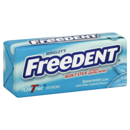 Freedent, Spearmint Chewing Gum Stick, Case Of 12, 15 Ct