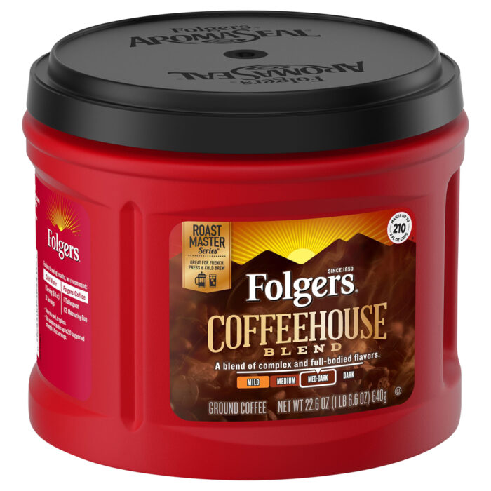 Folgers, Roast Master Series Medium Dark Ground Coffeehouse Blend Coffee, Case Of 6, 22.6 Oz - Image 1
