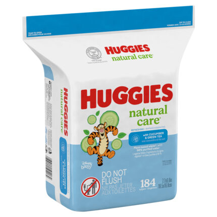 Huggies, Natural Care Refreshing Baby Wipes Scented 1 Refill Pack Total, Case Of 3, 184 Ct