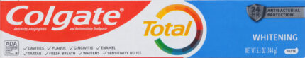 Colgate, Total Whitening Toothpaste, Case Of 6, 5.1 Oz