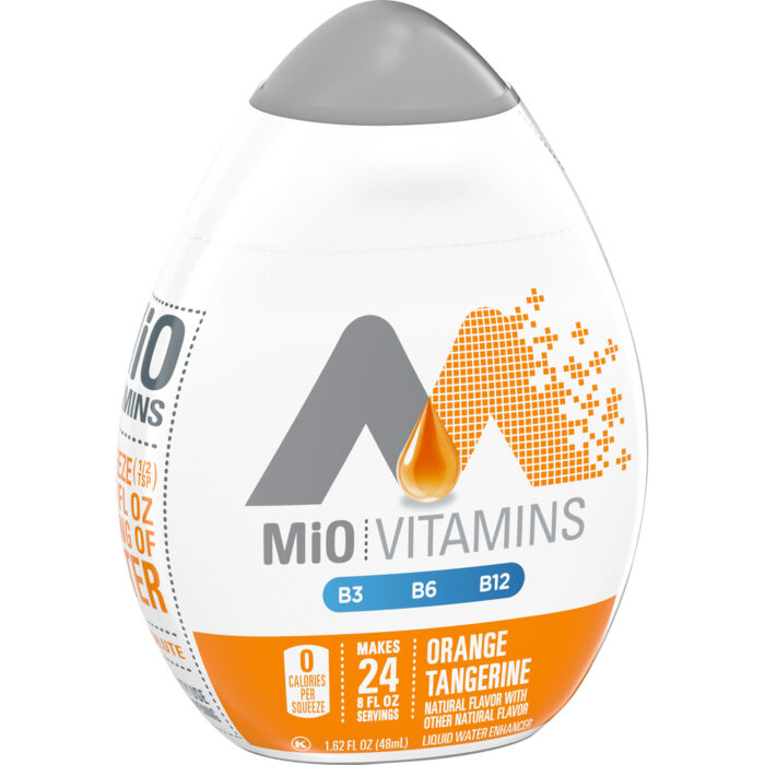 Mio, Orange Tangerine Liquid Water Enhancer Caffeine Free Bottle, Case Of 12, 1.62 Fl Oz. - Image 1