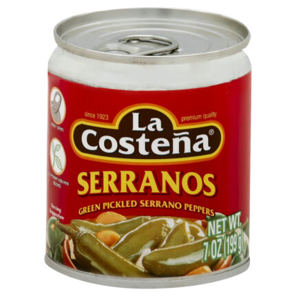 La Costena, Green Pickled Serrano Peppers, Case Of 24, 7 Oz