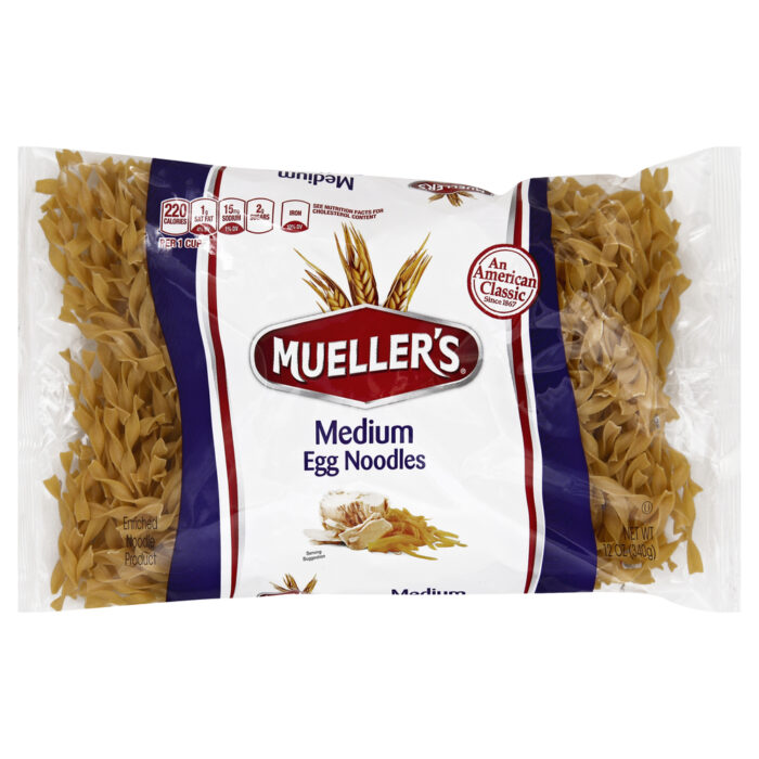 Mueller'S, Wide Egg Noodle Enriched Noodle Products, Case Of 12, 12 Oz - Image 1