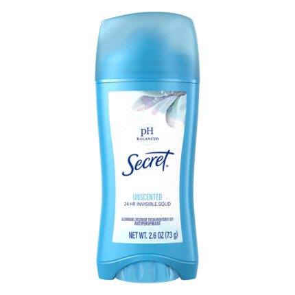 Secret, Unscented Antiperspirant Deodorant, Case Of 6, 2.6 Oz
