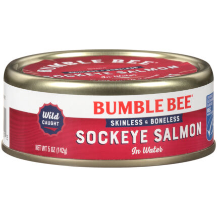 Bumble Bee, Skinless And Boneless Sockeye Salmon In Water Can, Case Of 12, 5 Oz
