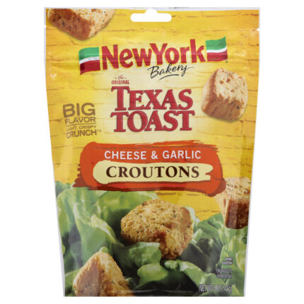 New York Bakery, The Original Texas Toast Croutons Cheese & Garlic, Case Of 12, 5 Oz