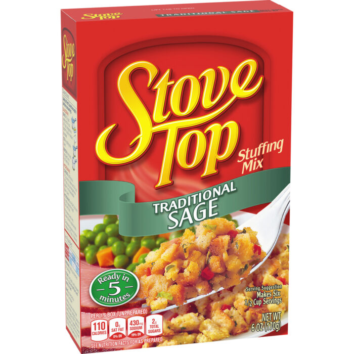 Stove Top, Traditional Sage Stuffing Mix Box, Case Of 12, 6 Oz - Image 1