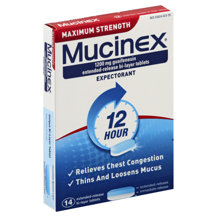 Mucinex, Maximum Strength Expectorant 12 Hour, Case Of 4, 14 Ct - Image 1