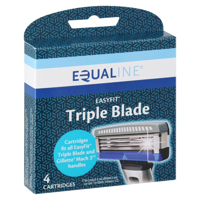 Equaline, Razor Blade Cartridges Easyfit Triple Blade, Case Of 6, 4 Ct - Image 1