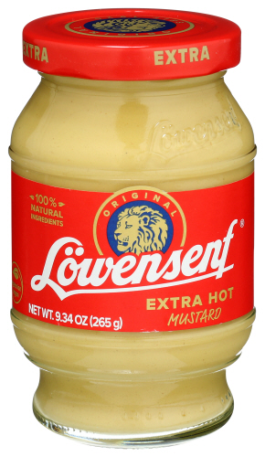 Lowensenf Mustard German Extra Hot 9.30 Oz
