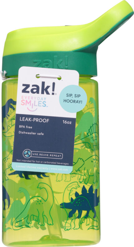 Zak Designs, Everyday Smiles Leak-Proof Sipper Bottle Dino Camo, Case Of 3, 1 Ct