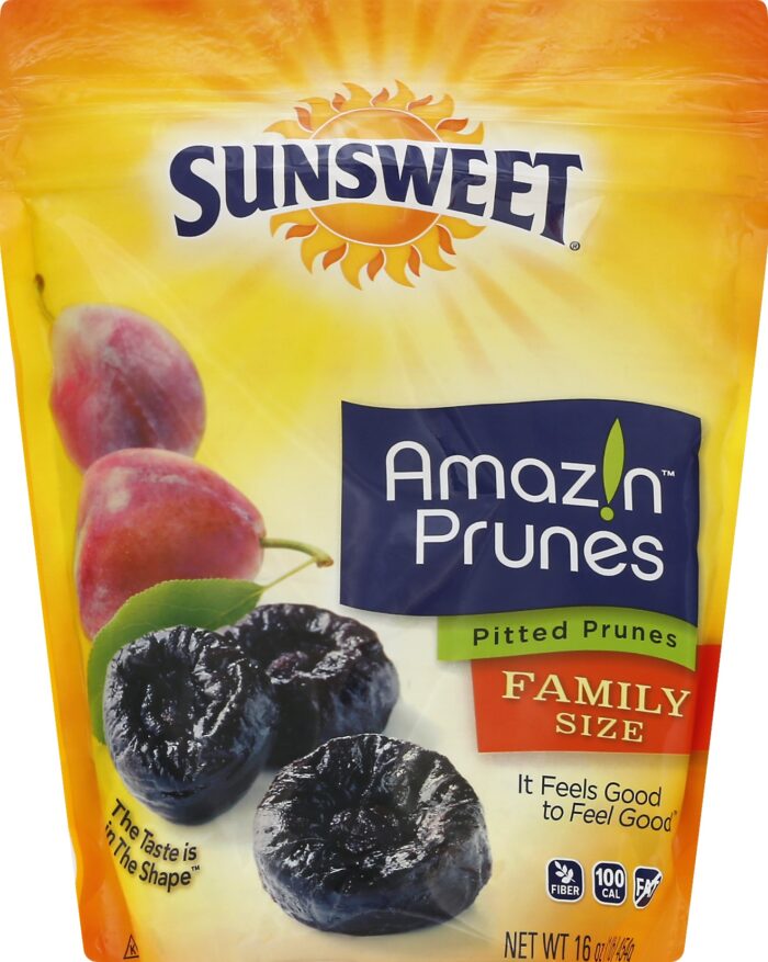 Sunsweet, Amazing Prunes Pitted Family Size, Case Of 12, 16 Oz - Image 1