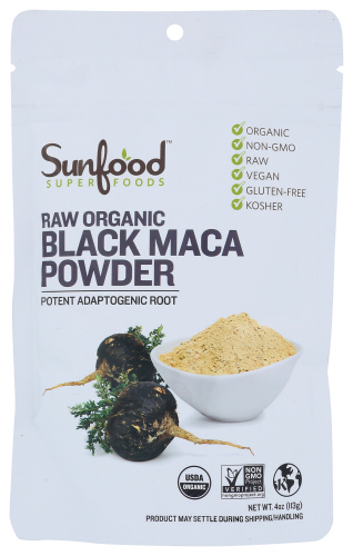 Sunfood Superfoods Maca Black Pwdr Org 4 Oz