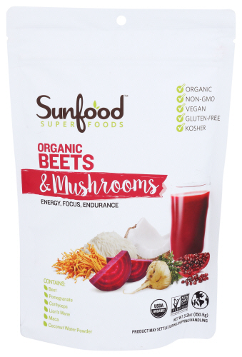 Sunfood Superfoods Beet Mushroom Pwdr Org 5.31 Oz