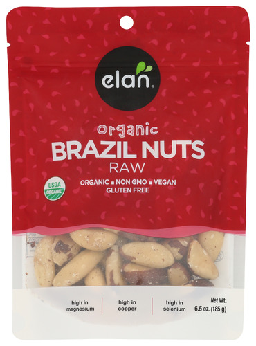 Elan Nuts Raw Brazil Organic 6.50 Oz