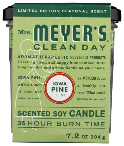 Mrs Meyers Clean Day Candle Soy Hol Iwa Pne 7.20 Oz