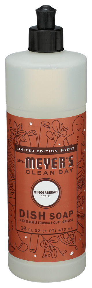 Mrs Meyers Clean Day Dish Liq Gingerbread 16 Fo