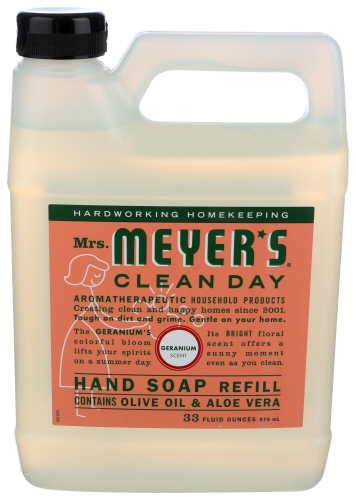 Mrs Meyers Clean Day Soap Refil Liq Geranium 33 Oz