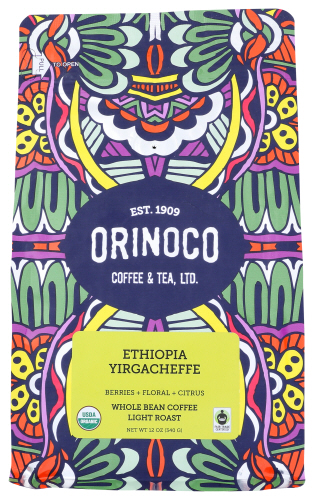 Orinoco Coffee Tea Coffee Whole Bean Ethiopi Oft 12 Oz