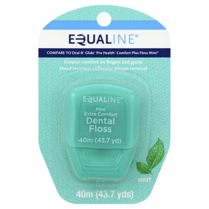 Equaline, Dental Floss Extra Comfort Mint, Case Of 12, 43.7 Yd