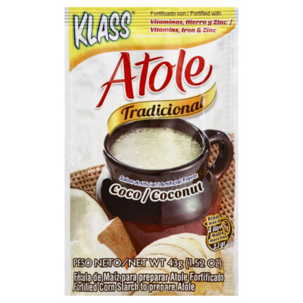Klass, Atole Traditional Coconut Flavored, Case Of 48, 1.52 Oz
