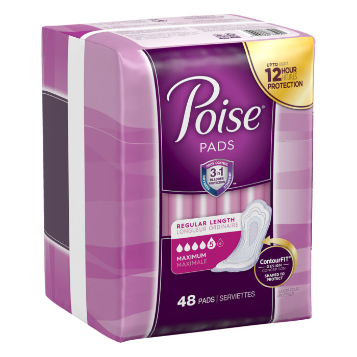 Poise, Regular Length Maximum Pads, Case Of 2, 48 Ct - Image 1