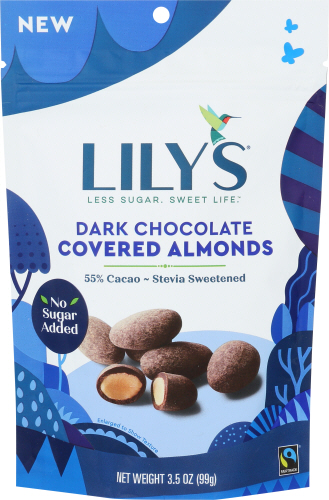 Lilys Sweets Almonds Dark Chocolate 3.50 Oz
